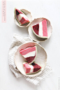 Layered Sorbet Watermelon Wedges via Bakers ... | {Candy • Sweets • I…