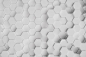 3D illustration white geometric hexagonal abstract background. Surface hexagon pattern, hexagonal honeycomb.