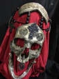 War Chaplain - REAL Human Skull Carved by Zane Wylie