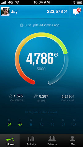 Nike+ FuelBand UI 统计...