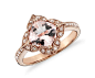 Vintage Morganite and Diamond Ring in 14k Rose Gold (0.19 ct. tw.) | Blue Nile