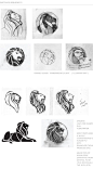 NYPL: process. I thought this was a nice way to show the progression of sketches that ultimately created a logo. Although they are different you can definitely see where they are connected.