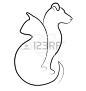 Cat and dog silhouette logo vector