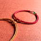 国潮新品本命年红绳手链编织可穿珠手绳大孔3D硬金半成品洗澡可戴-淘宝网