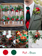 red green festival winter wedding ideas