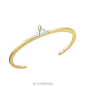 NUUN，巴黎的一个珠宝品牌，素金+钻，太喜欢了！！！