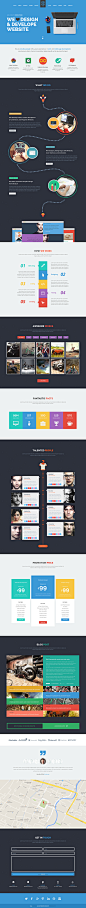 Coco - Flat One Page Website Template : Coco - Flat One Page website Template
