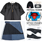 #footballfashion #football #game #sportystyle #hoodie #Sweatshirt #AlexanderWang #black #denim #skirt #zara #sneakers #nike #christianlouboutin #clutch #chic #trend #StreetStyle #summertofall #topsets @polyvore-editorial @polyvore