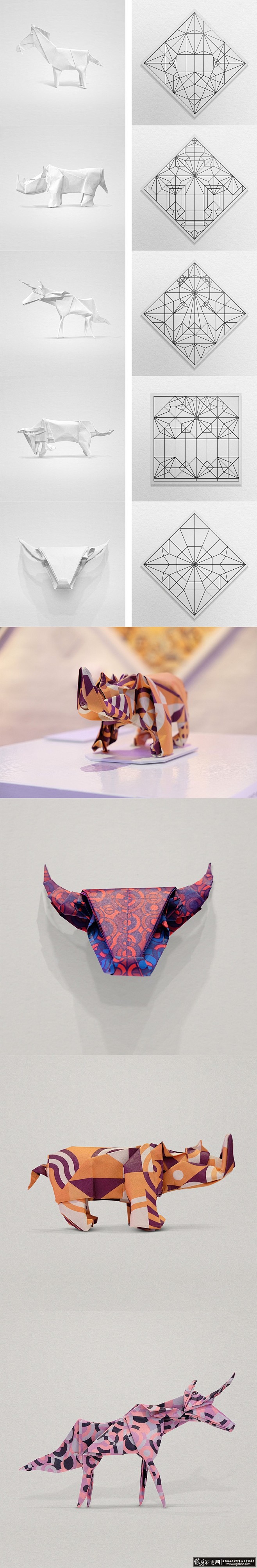 其他 创意折纸 动物折纸 抽象图形设计 ...