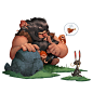Little family hunting, Thomas MICHAUD : "Cavemen" was the theme on this month Character Design Challenge .