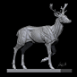 Mesopotamian Fallow Deer Sculpture Digital Model, Xander Smith : If you love sculptural deer anatomy as much as I do you can purchase this model here  https://www.artstation.com/xandersmith/store
Digital Sculpture of the anatomy of a Mesopotamian Fallow D