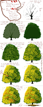 how to paint a tree digtally by chokichii-kun.deviantart.com on @deviantART