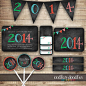 Chalkboard Themed New Years printables