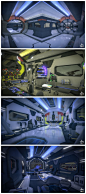 游戏美术素材 Unity3d科幻机械类空间站实验室太空舱机器人场景 3D模型 CG原画设定参考素材