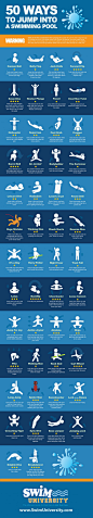 50 Ways to Jump Into a Swimming Pool Infographic