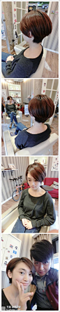 王展 净漪造型分享的女士刘海--#原创作品#新鲜出炉的短发！