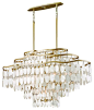 Corbett Lighting 109-512 Dolce Champagne Leaf Island Light eclectic-kitchen-island-lighting