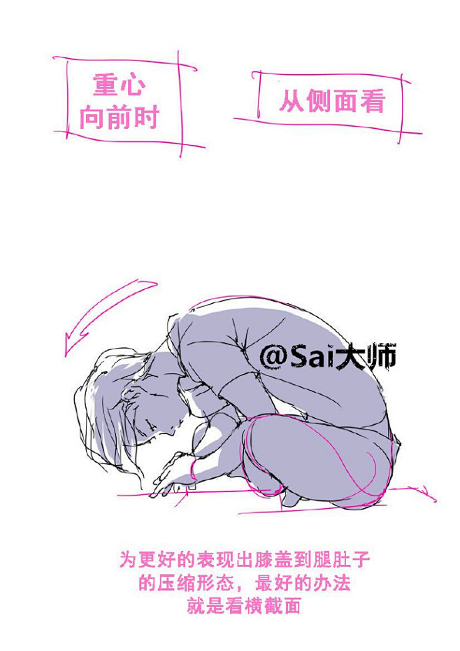 #绘画学习# 【人物盘腿设计绘制教程】人...