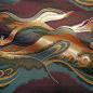 金襕坊 日本进口和风布料 西阵织 金襕织锦缎 紫色地海波纹-淘宝网