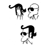 Tango无厘头漫画-第二波
猫王跟猫有什么关系？然后我就这样表达了一下猫王，因为我凭视觉上觉得这个头发还真的有点像猫的尾巴。