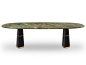 Oval dining table with marble top AGRA III | Oval table by BRABBU