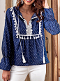 Blue V neck Chiffon Geometric Lace Elegant Blouse : Buy Tops For Women at JustFashionNow. Online Shopping Blue V neck Chiffon Geometric Lace Elegant Blouse, The Best Work Tops. Discover unique designers fashion at JustFashionNow.com.