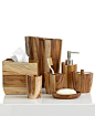 Kassatex Bath Accessories, Acacia Collection: