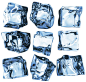 9款蓝色冰块高清图片素材