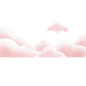 粉红云朵，偏平化，png，免扣素材