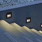 LED地脚灯户外86盒嵌入式方形过道楼梯踏步灯台阶灯防水墙角灯