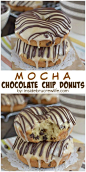 Coffee and chocolate give these fun donuts a delicious pick me up to start out your day!: 
