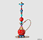 Fun-Hookah : Decorative hookahs made ​​with the use of fluorescent material.