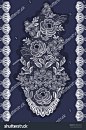 Lace floral. Vector decoration with delicate flowers connected by mesh - 站酷海洛正版图片, 视频, 音乐素材交易平台 - Shutterstock中国独家合作伙伴 - 站酷旗下品牌