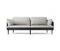 Septembre Sofa, Black Ash/Light Grey - Lounge sofas by MENU | Architonic : Dimensions/Variants L: 195,5 cm, W: 80 cm, H: 64 cm, SH: 37 Materials – Stained Ash Veneer Upholstery – Nevotex ’Milly’, Sørensen ’Royal..