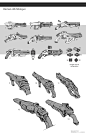 Sci-fi shooter weapon concepts, Pior Oberson : Weapon designs for an indie scifi shooter.