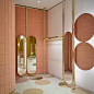 Gorgeous retail space for @redvalentino @indiamahdavi #retaildesign #rosegold #interiors