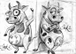 cow  character design by EMRE CAN ALP, via Behance