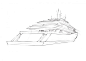 Mega yacht P0513 concept - Rear Frame Sketch