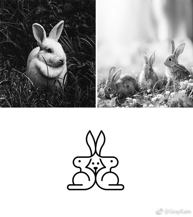 设计分享一组极简主义动物Logo设计 #...
