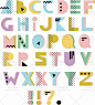 543号时尚多彩字体英文彩色叠加创意字母水彩ai矢量图设计素材-淘宝网