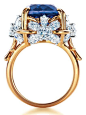 Tiffany & Co Schlumberger Flower ring with tanzanite and diamonds.