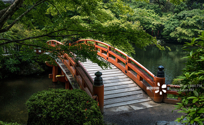 日式庭院 桥_创意图片