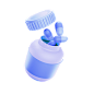 Pill Bottle 3D Illustration