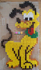 迪士尼布鲁托拼豆，拼豆图纸,拼豆教程,拼拼豆豆,PERLER BEADS,PIXER ART,http://www.pindoudou.com #手工# #DIY#