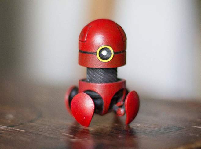 3D打印的小机器人，模型文件可点击图片进...