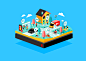 TRUE Webhosting : Isometric illustrations for TRUE website