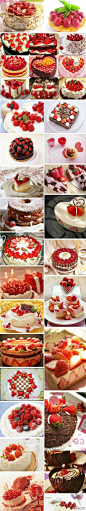 甜食控！草莓派！草莓冰激凌！草莓巧克力蛋糕！。。 #采集大赛#