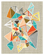 Ultra cool, modern geometric print that could serve as a print on the wall.: 