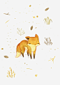 雪地里的小狐狸高清素材 儿童 冬天 单页 卡通 狐狸 脚印 雪地 免抠png 设计图片 免费下载
