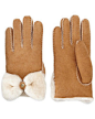 Ugg Classic Bow Shearling Gloves - Lyst